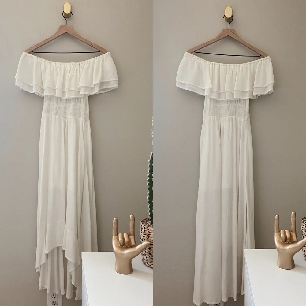 River Island Bardot Off The Shoulder Maxi Dress - Picture 3 of 9